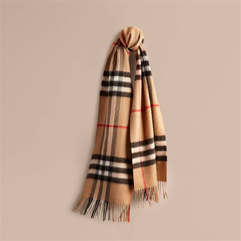 the classic cashmere scarf in check burberry|authentic Burberry cashmere scarf.